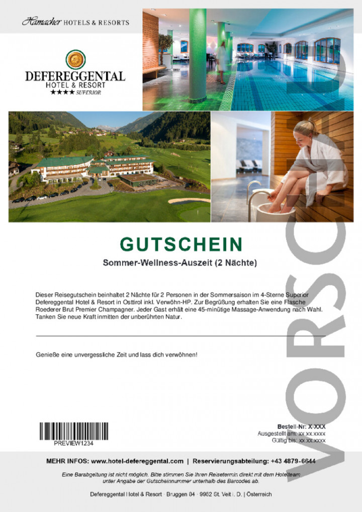 Sommer-Wellness-Auszeit (2 Nächte)